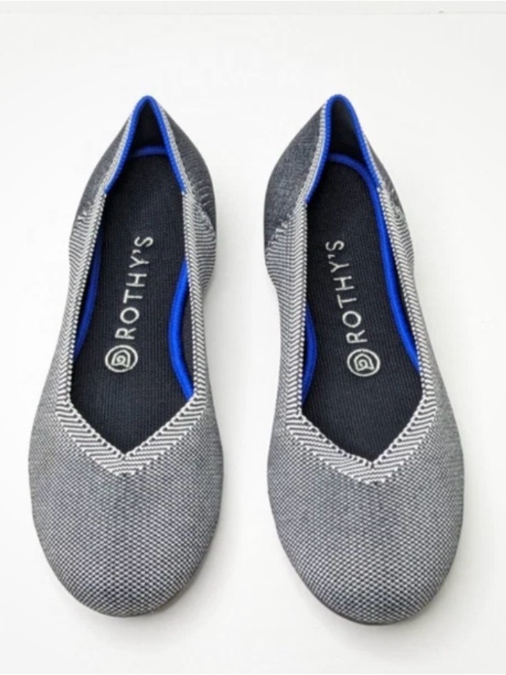 Rothy's Women's Gray Knit Ballet flats-Excellent Condition